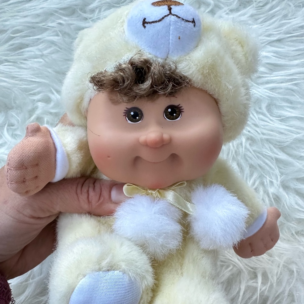 Cabbage Patch Kids 25th Anniversary 2008 Snugglies 7" Doll Yellow Bear